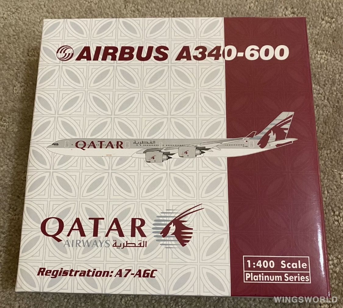 Phoenix 1:400 PH10544 Qatar 卡塔尔航空 Airbus A340-600 A7-AGC