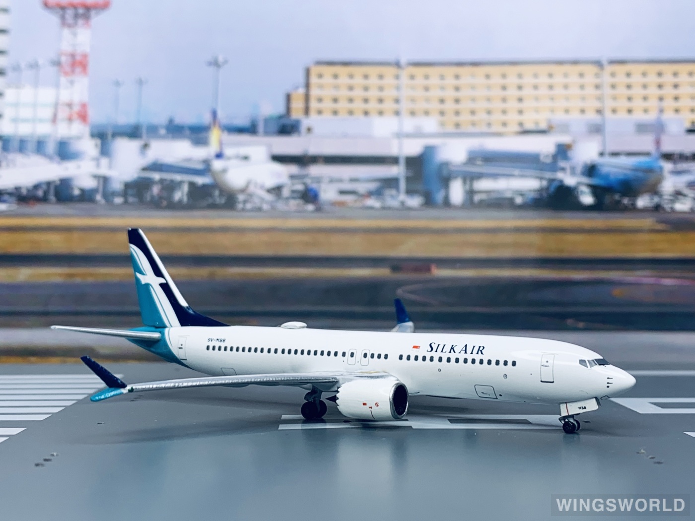 AeroClassics 1:400 AC419307 SilkAir 胜安航空 Boeing 737 MAX 8 9V-MBB