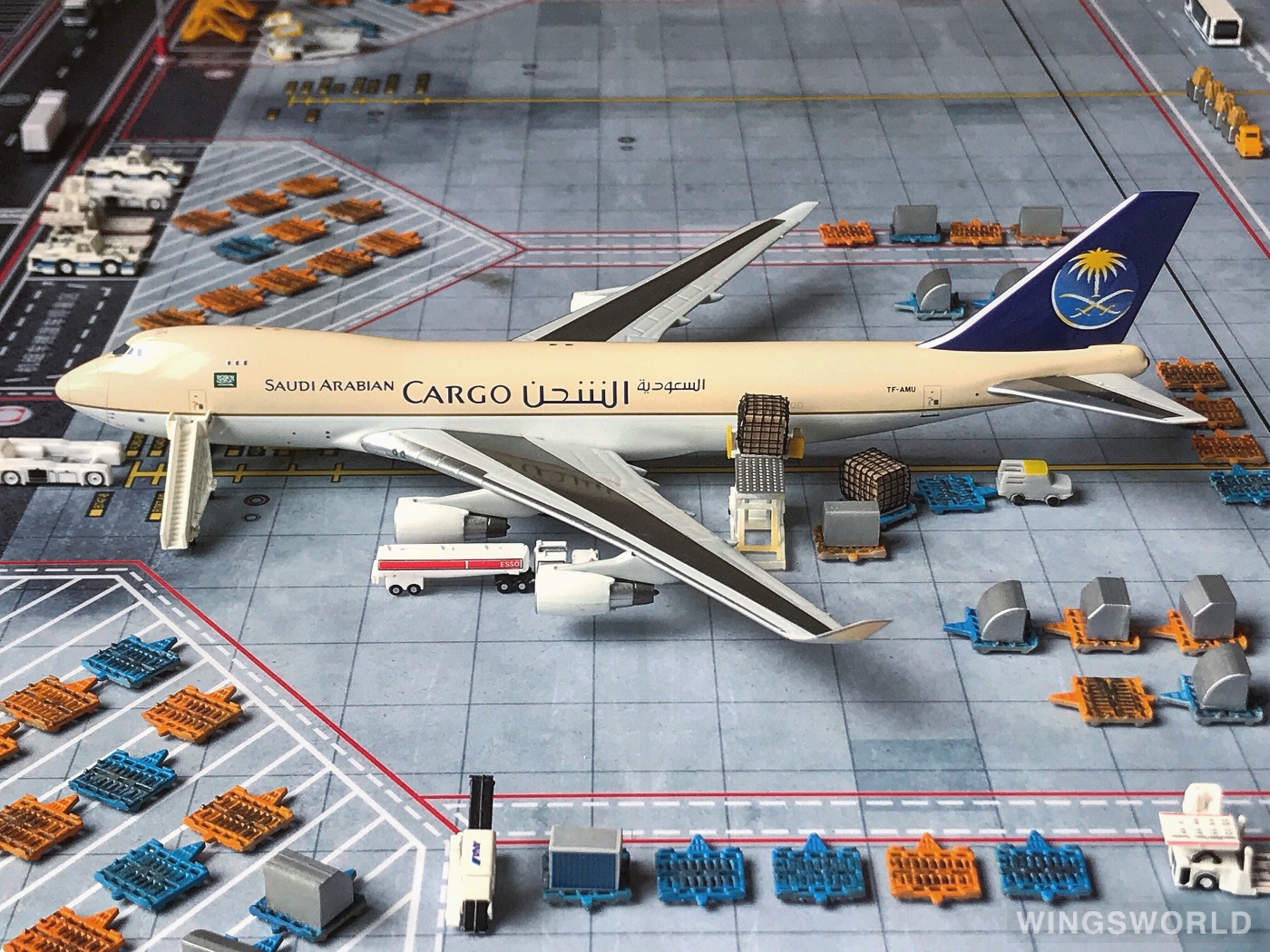 Witty 1:400 WT4744021 Saudia 沙特阿拉伯航空 Boeing 747-400 TF-AMU
