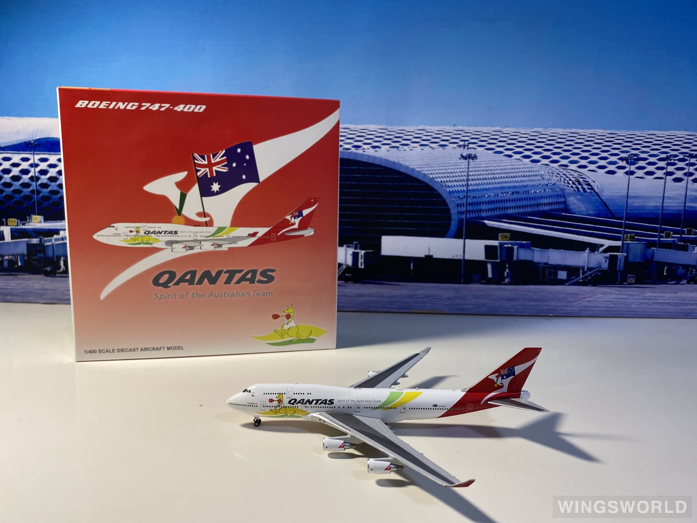 JC Wings 1:400 XX4717 Qantas 澳洲航空 Boeing 747-400 VH-OEJ