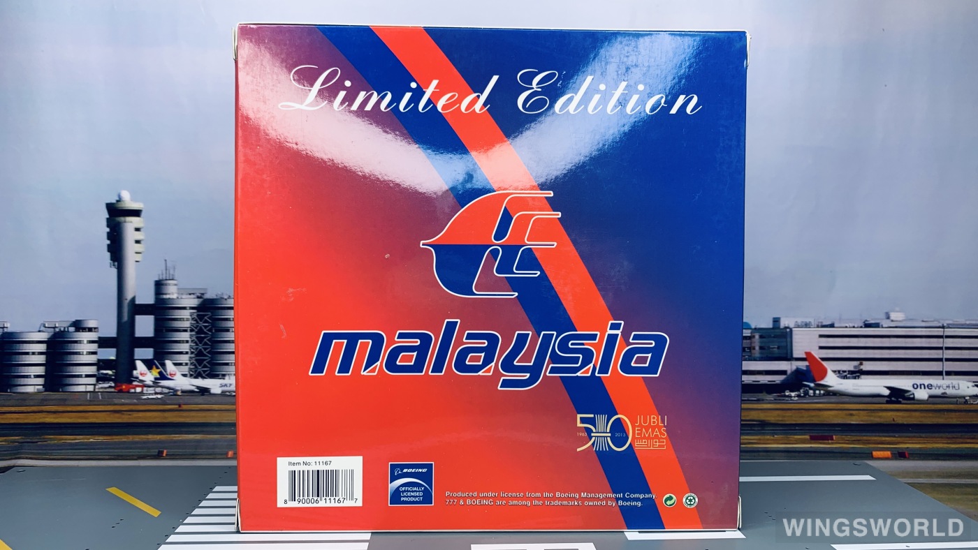 Phoenix 1:400 PH11167 Malaysia Airlines 马来西亚航空 Boeing 777-200 9M-MRL