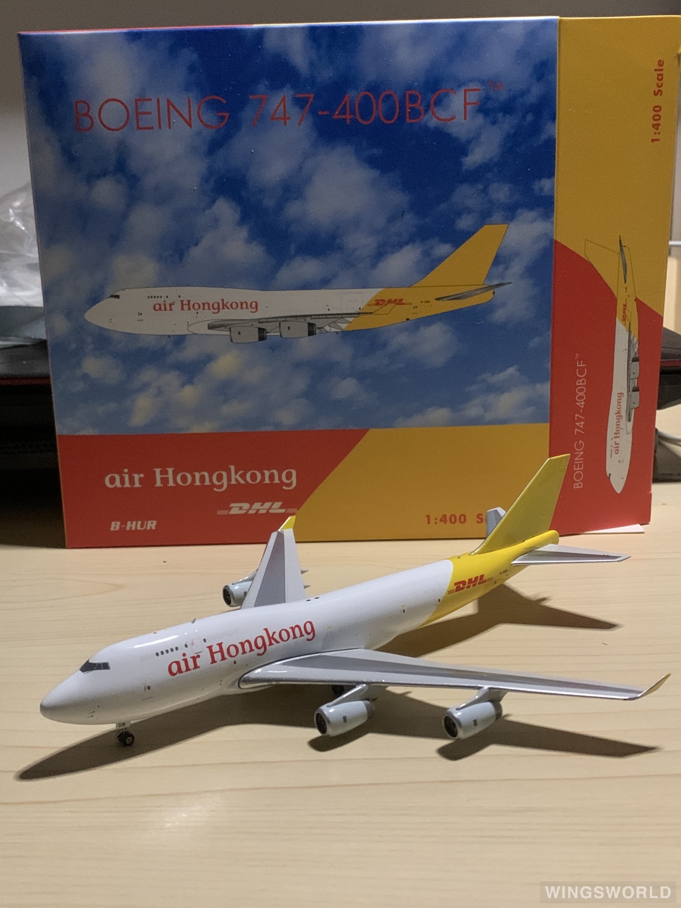 Phoenix 1:400 PH04342 DHL 敦豪 Boeing 747-400 B-HUR