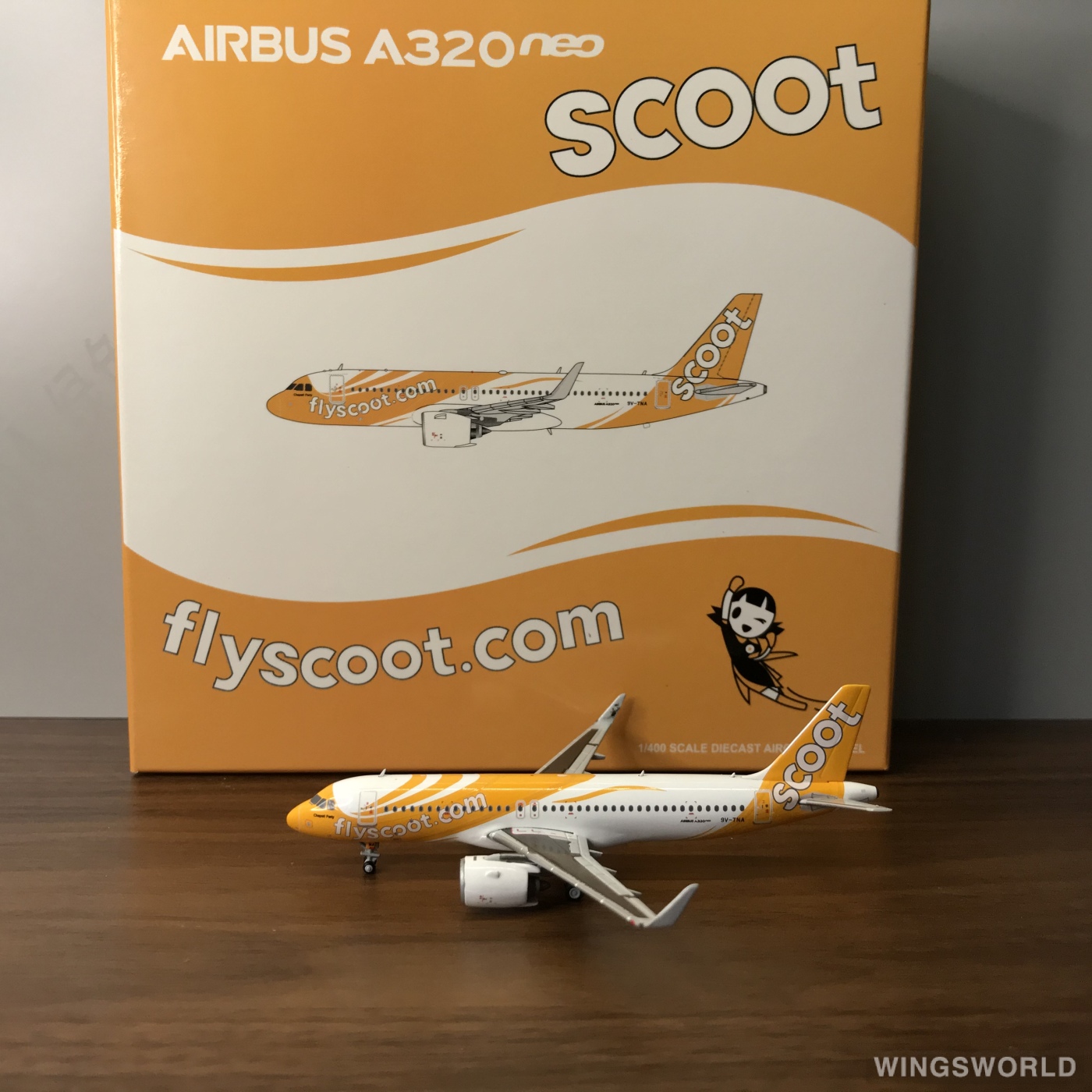 JC Wings 1:400 Airbus A320 Scoot 酷航XX4078 9V-TNA 的照片