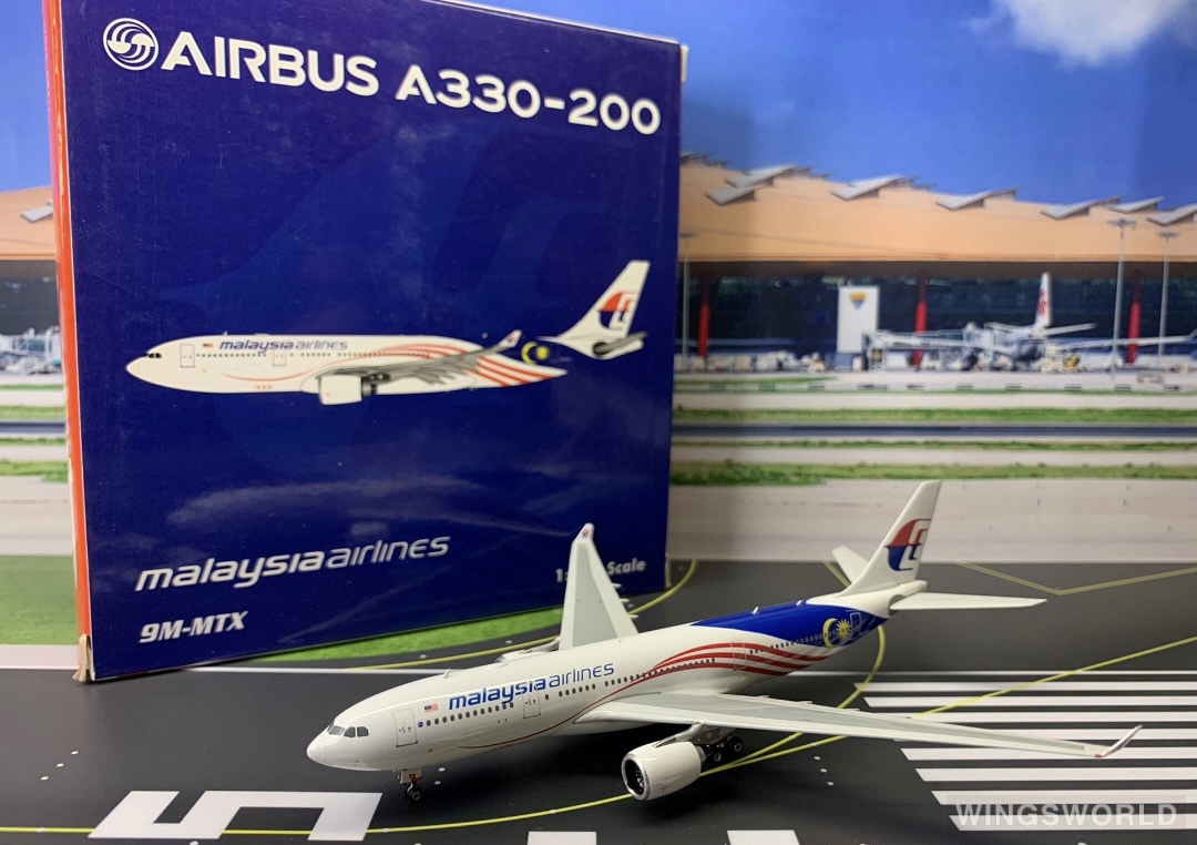 Phoenix 1:400 PH04206 Malaysia Airlines 马来西亚航空 Airbus A330-200 9M-MTX