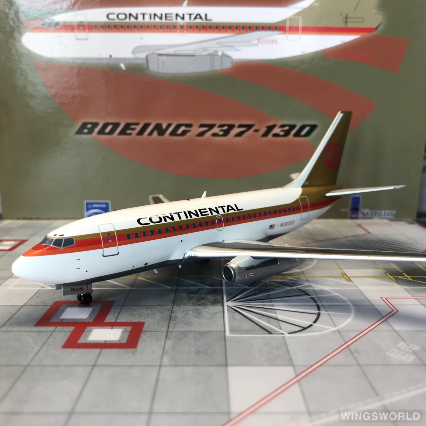 Inflight200 1:200 IF7310513 Continental Airlines 美国大陆航空 Boeing 737-100 N20205