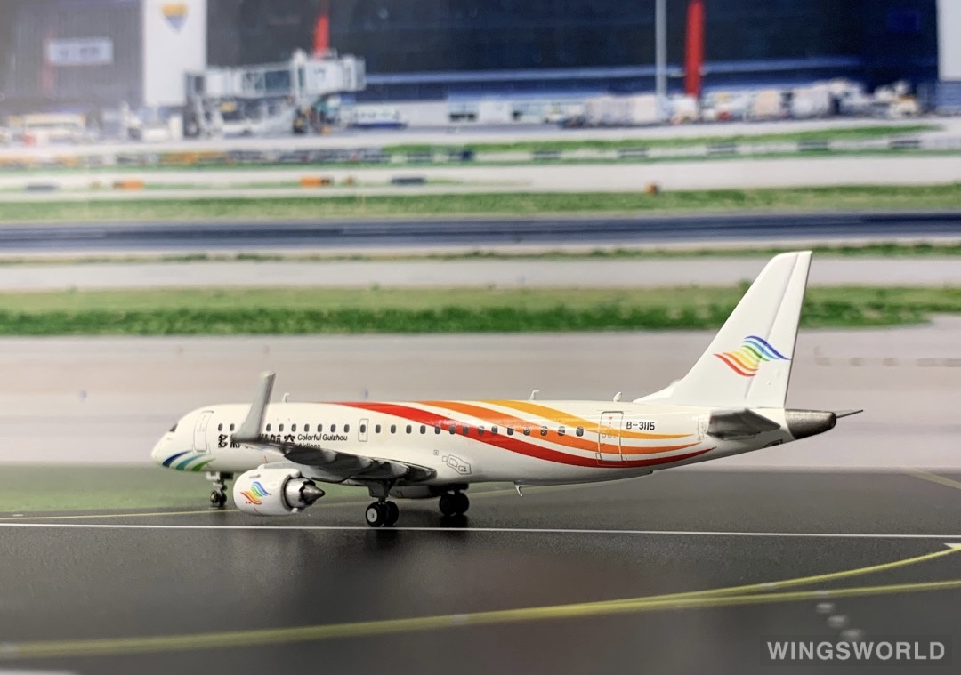 JC Wings 1:400 XX4675 Colorful Guizhou Airlines 多彩贵州航空 Embraer ERJ-190 B-3115