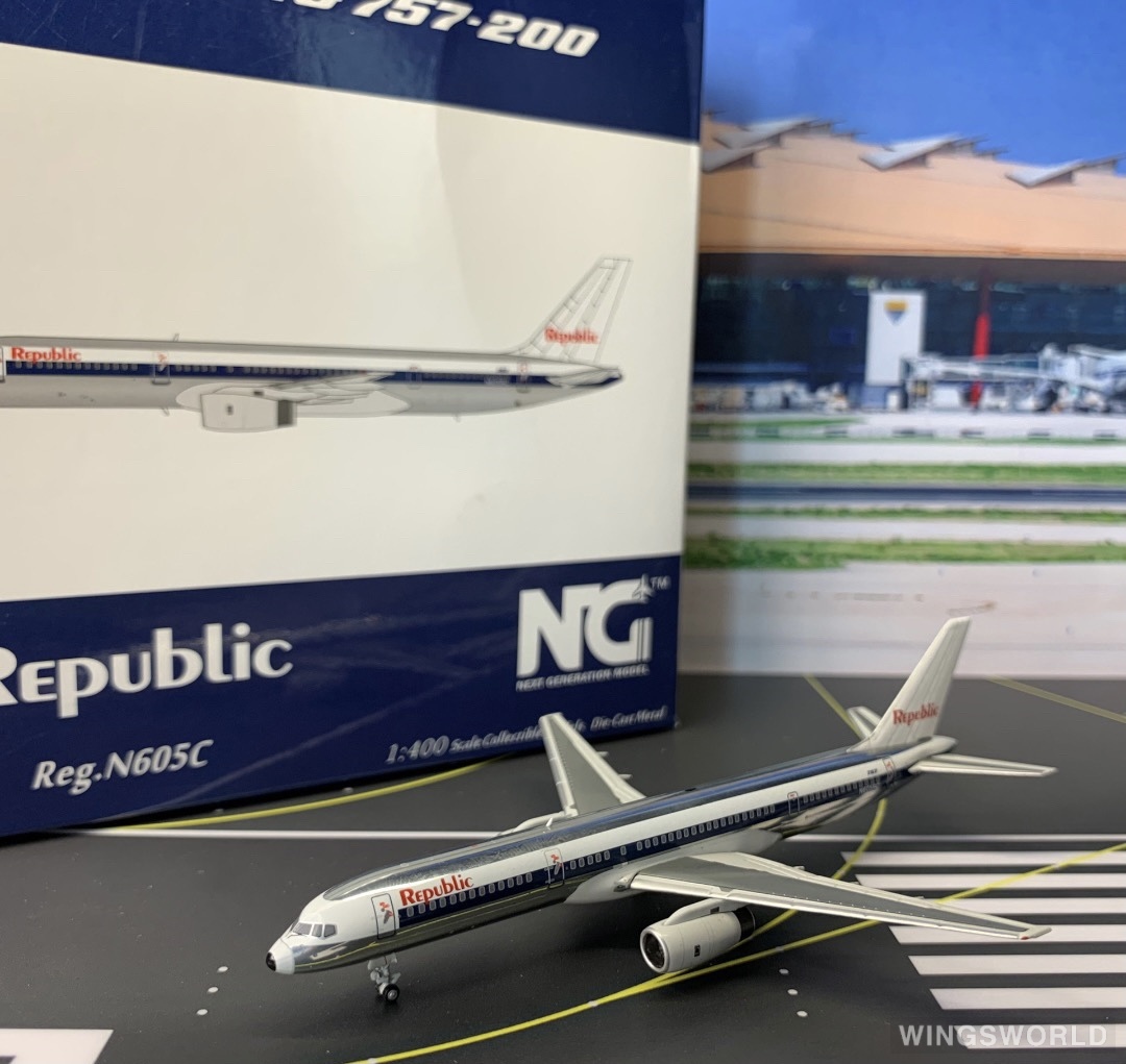 NGmodels 1:400 NG53036 Republic Airline 共和航空 Boeing 757-200 N605RC