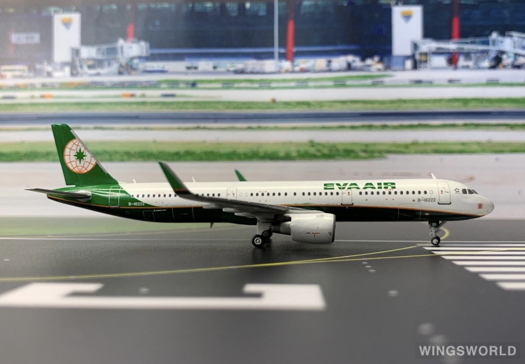 JC Wings 1:400 XX4677 EVA Air 长荣航空 Airbus A321 B-16222