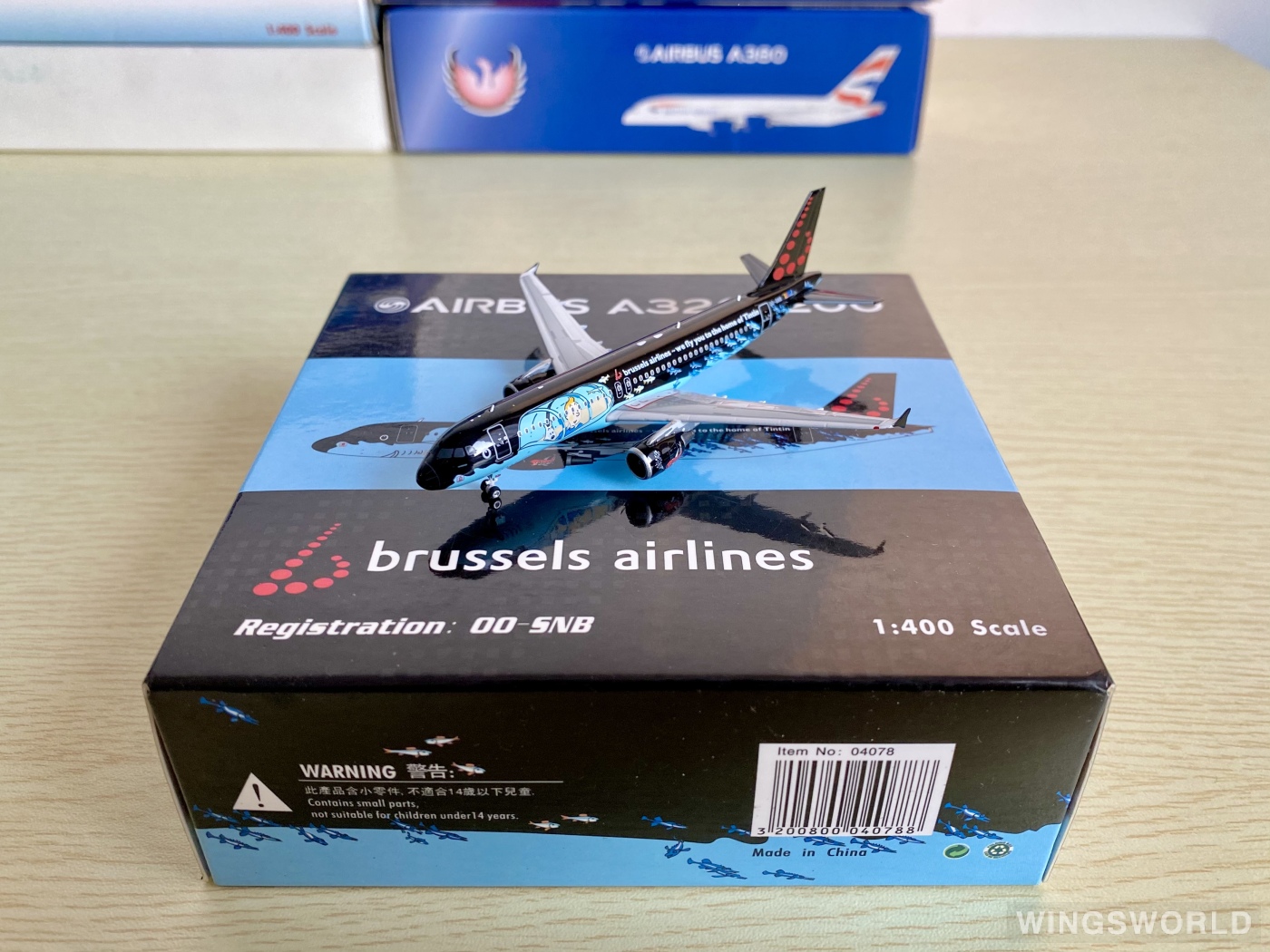 Phoenix 1:400 PH04078 Brussels Airlines 布鲁塞尔航空 Airbus A320 OO-SNB