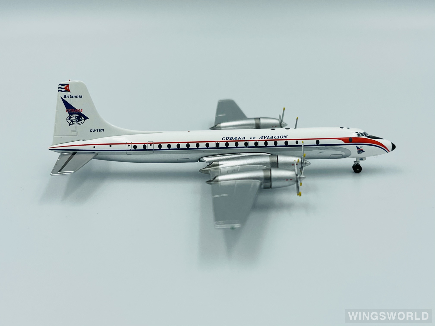 AeroClassics 1:400 ACCUT671 Cubana 古巴航空 Bristol 175 Britannia CU-T671