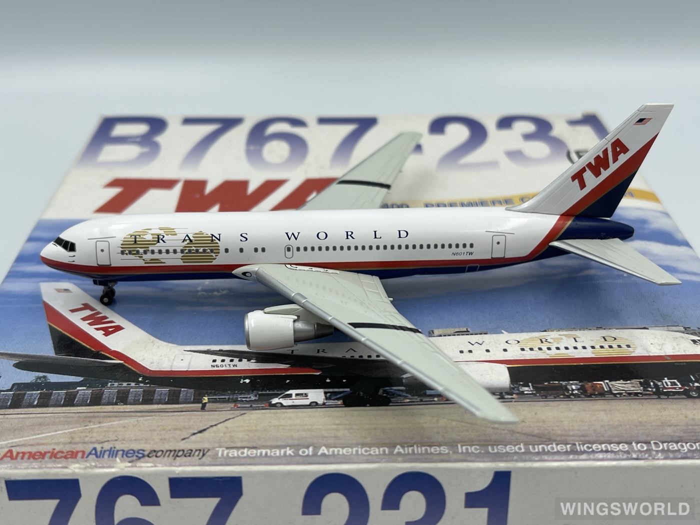 Dragon Models 1:400 55359 TWA 环球航空 Boeing 767-200 N601TW
