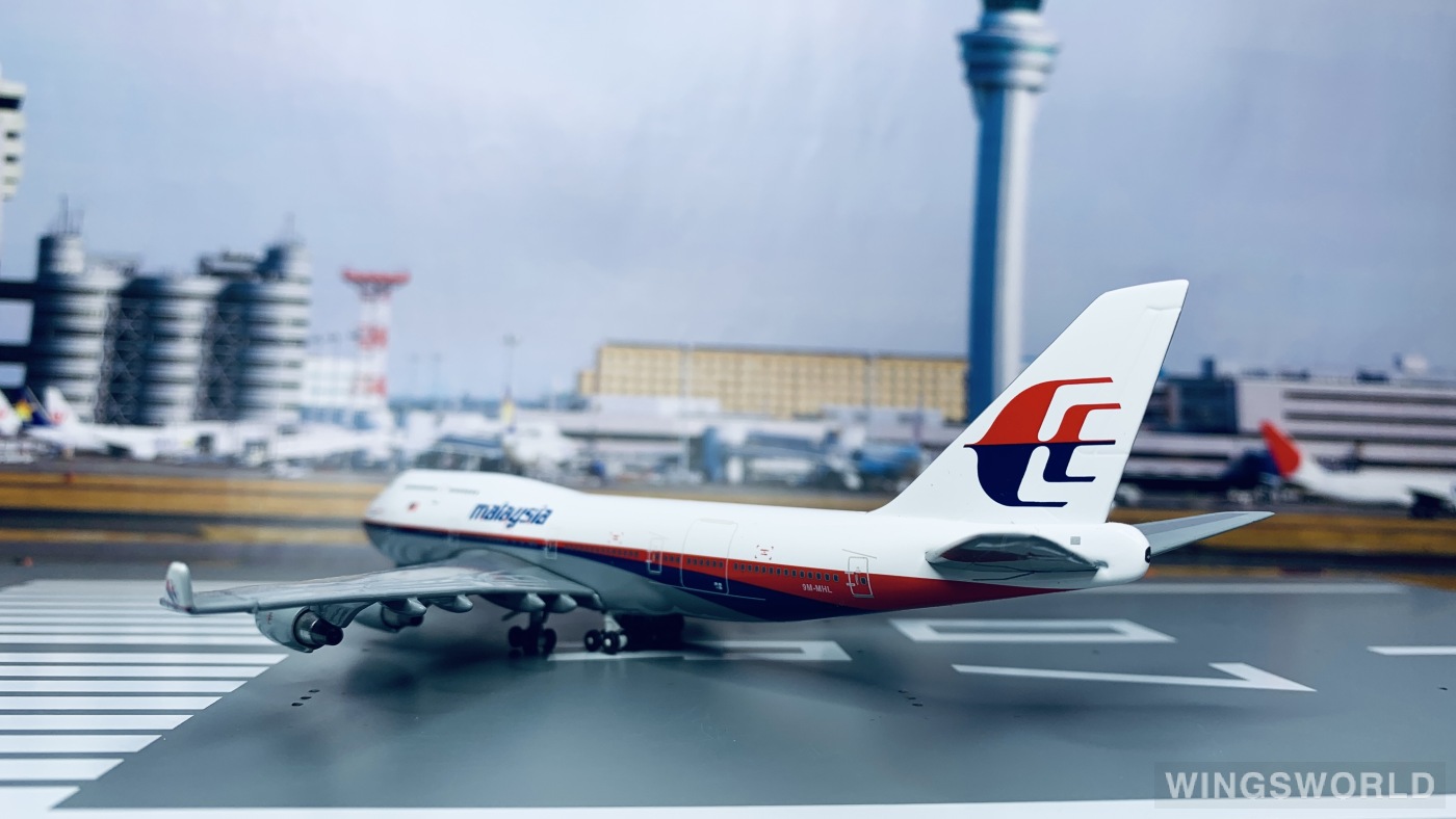 Geminijets 1:400 GJMAS299 Malaysia Airlines 马来西亚航空 Boeing 747-400 9M-MHL