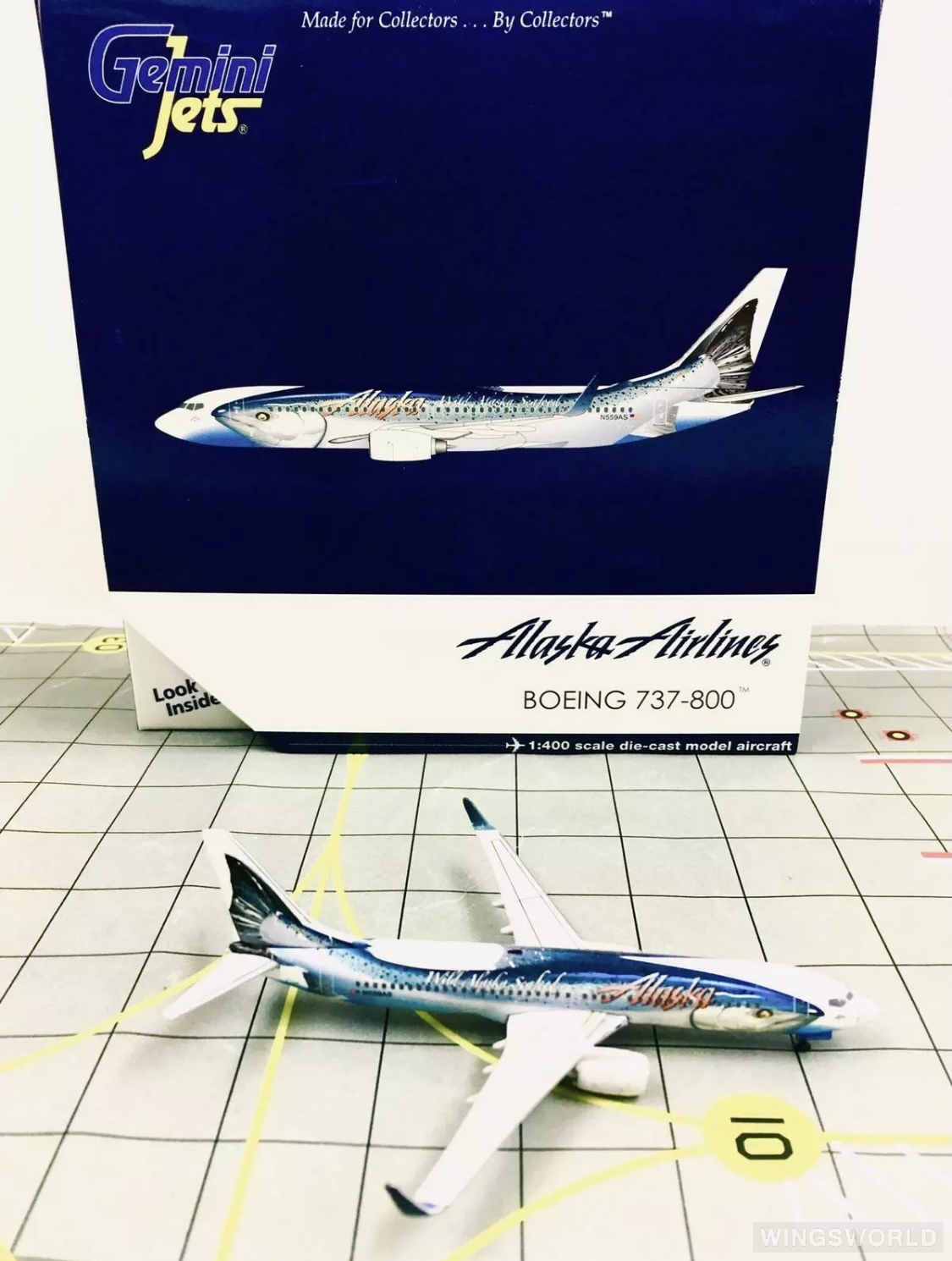Geminijets 1:400 GJASA1238 Alaska Airlines 阿拉斯加航空 Boeing 737-800 N559AS