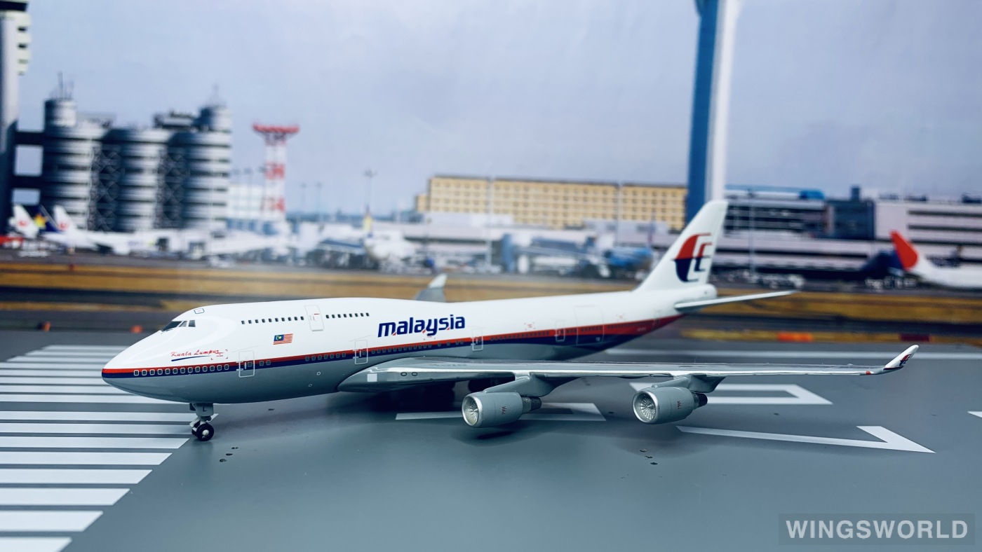 Geminijets 1:400 GJMAS299 Malaysia Airlines 马来西亚航空 Boeing 747-400 9M-MHL