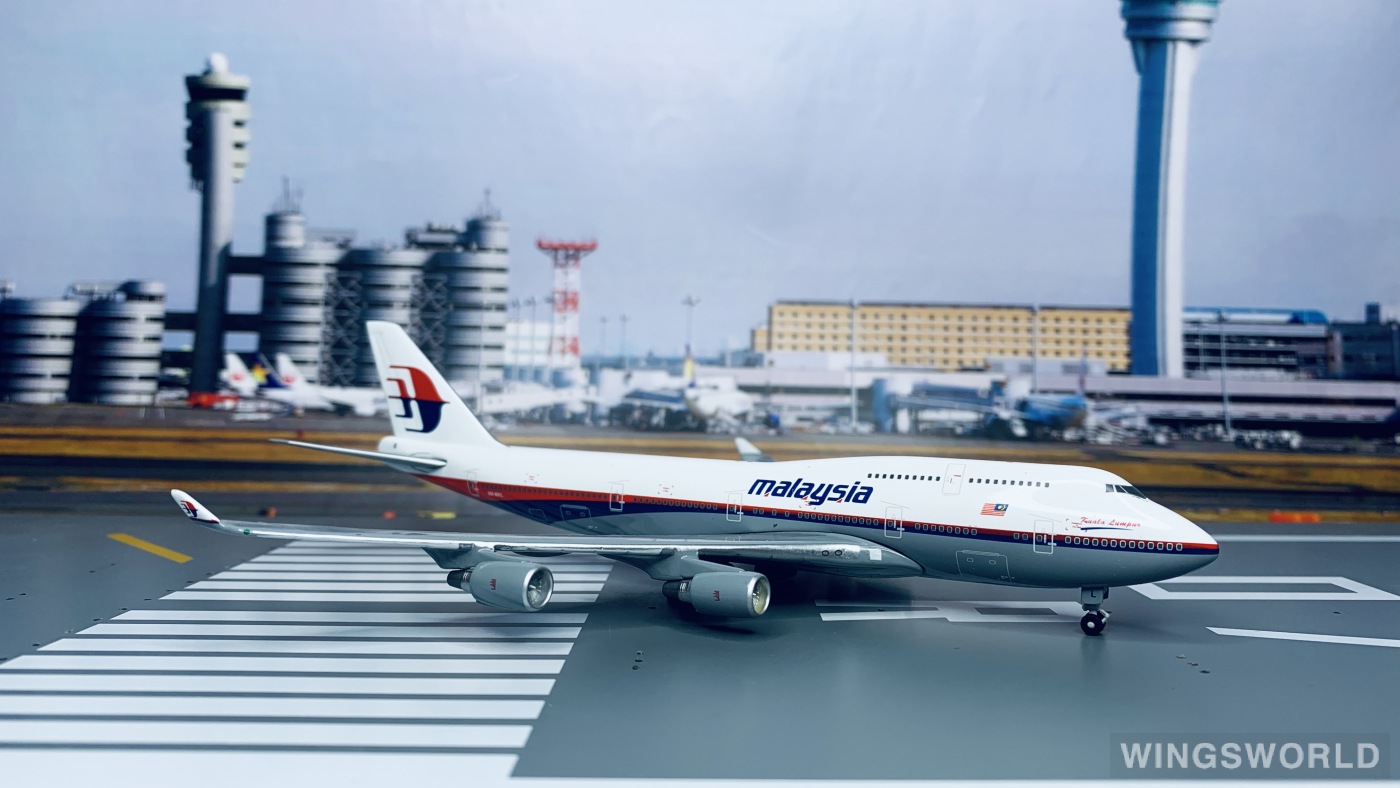 Geminijets 1:400 GJMAS299 Malaysia Airlines 马来西亚航空 Boeing 747-400 9M-MHL