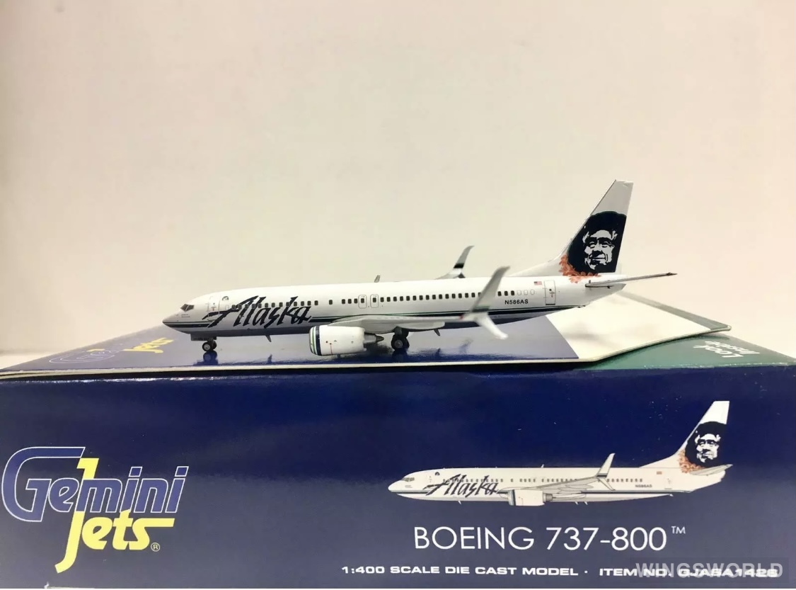 Geminijets 1:400 GJASA1426 Alaska Airlines 阿拉斯加航空 Boeing 737-800 N586AS