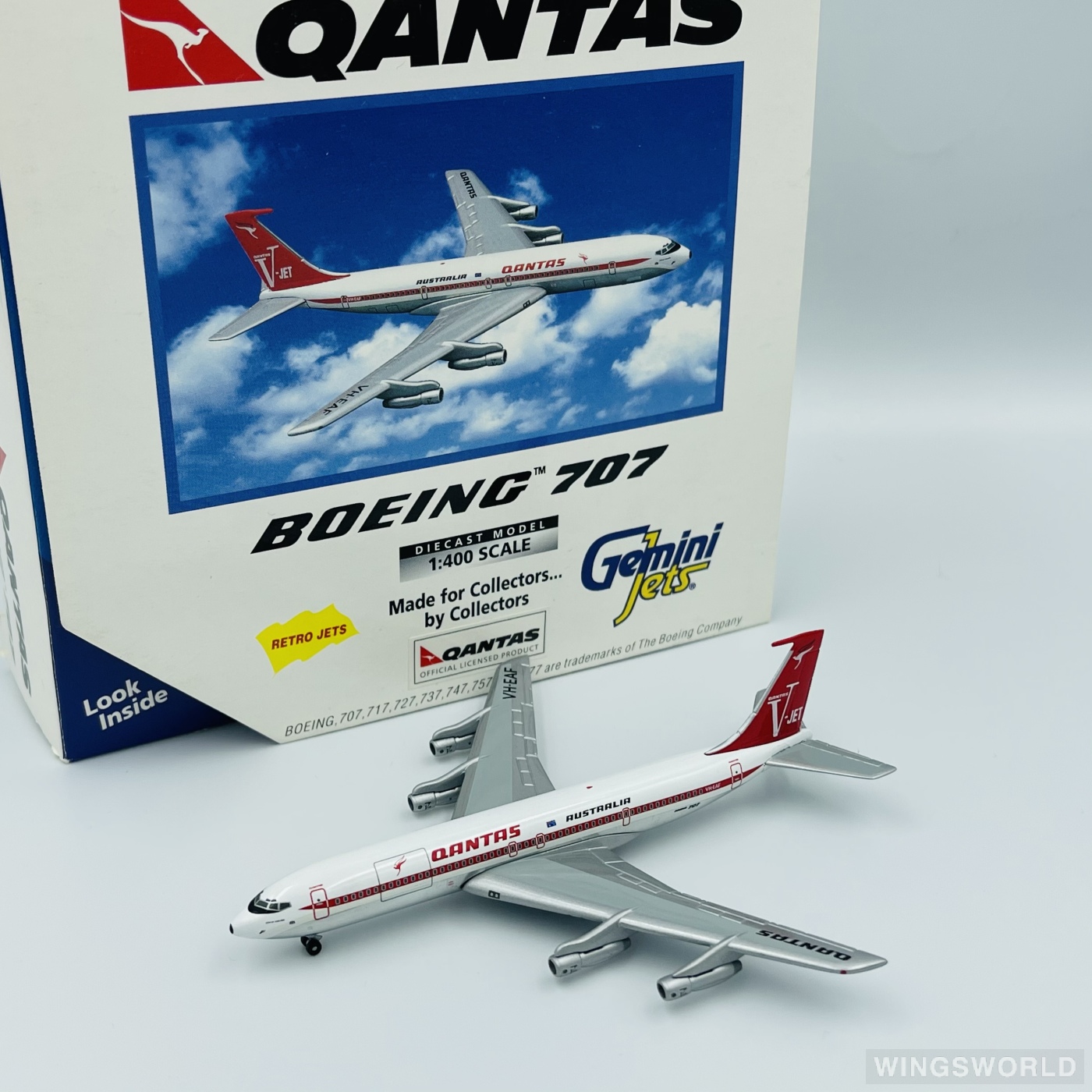 Geminijets 1:400 GJQFA079 Qantas 澳洲航空 Boeing 707-300 VH-EAF