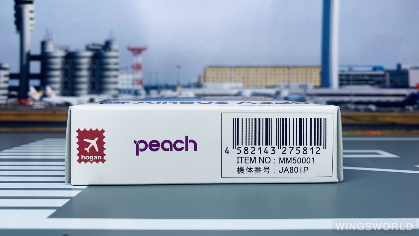 Hogan 1:500 Airbus A320 Peach Aviation 乐桃航空MM50001 JA801P 的