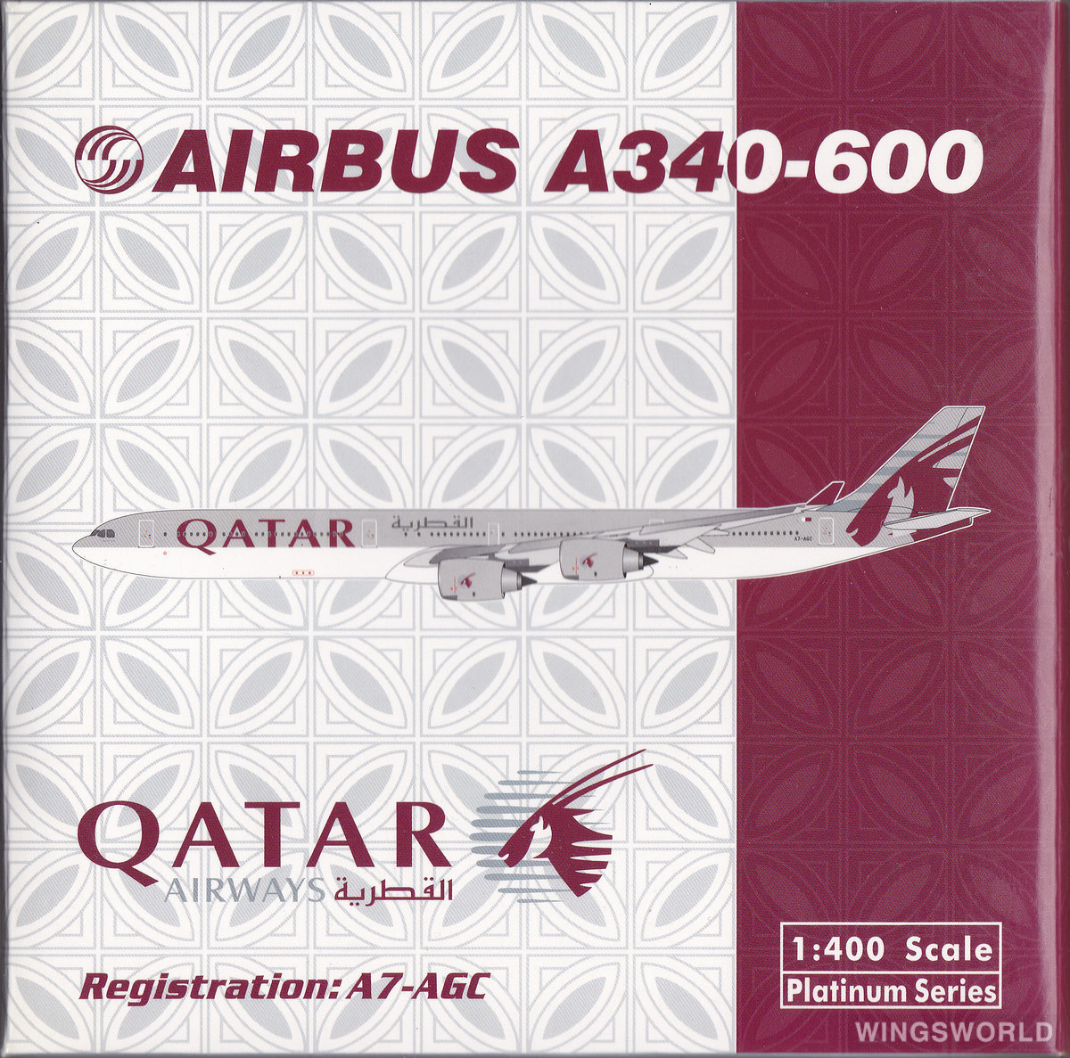Phoenix 1:400 PH10544 Qatar 卡塔尔航空 Airbus A340-600 A7-AGC