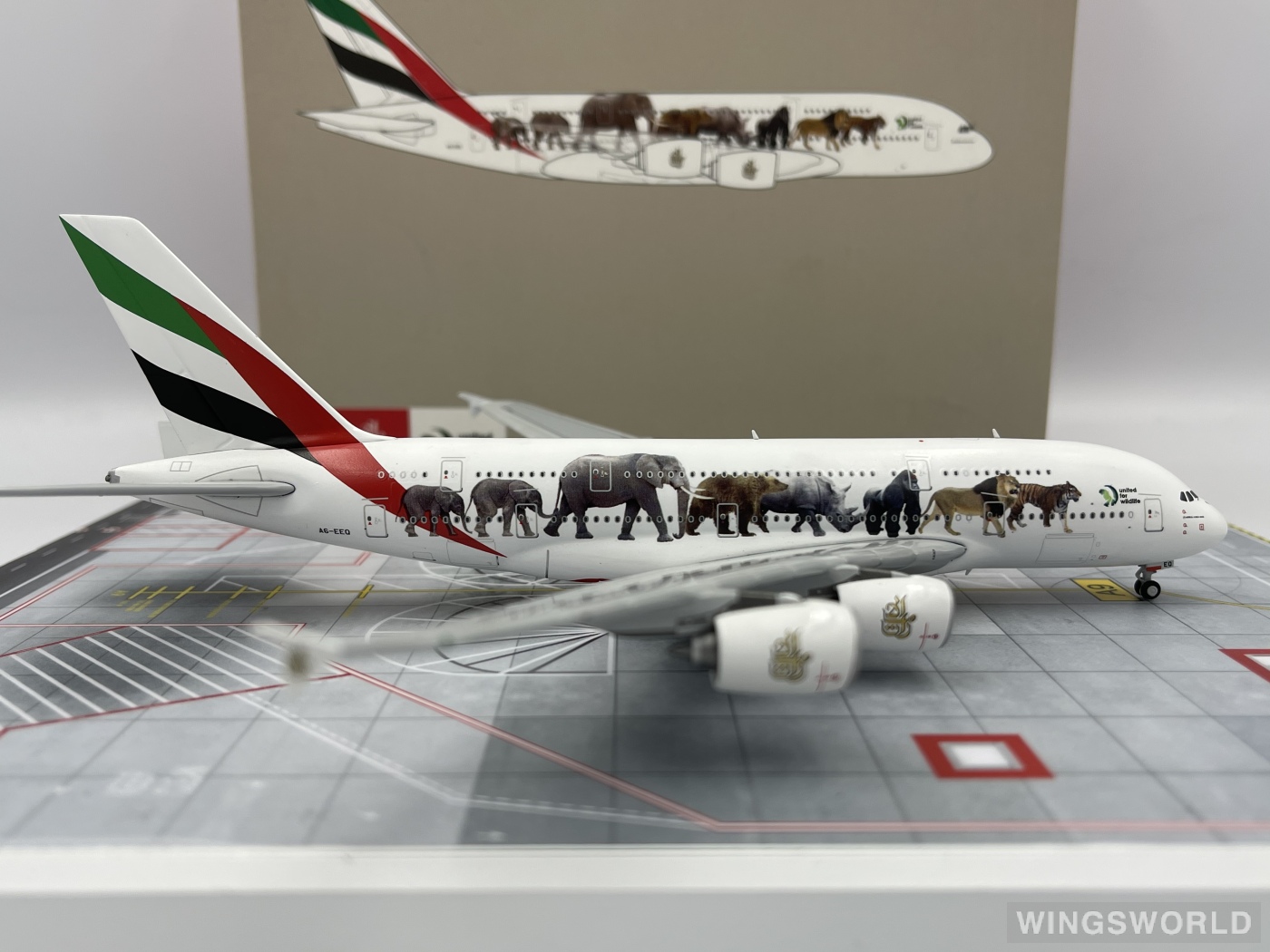 Geminijets 1:400 GJUAE1594 Emirates 阿联酋航空 Airbus A380-800 A6-EEQ