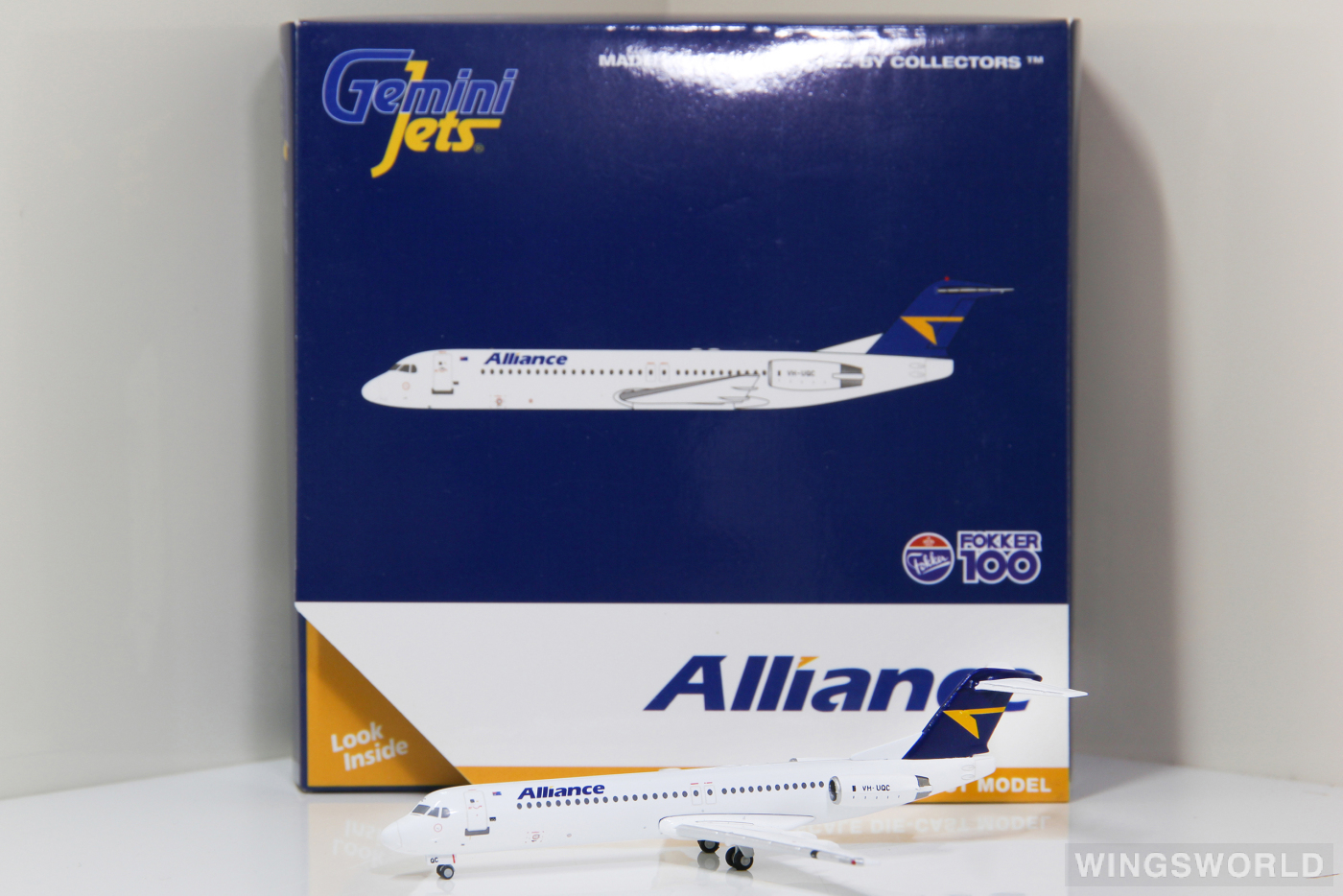 Geminijets 1:400 GJUTY1832 Alliance Airlines Fokker 100 VH-UQC