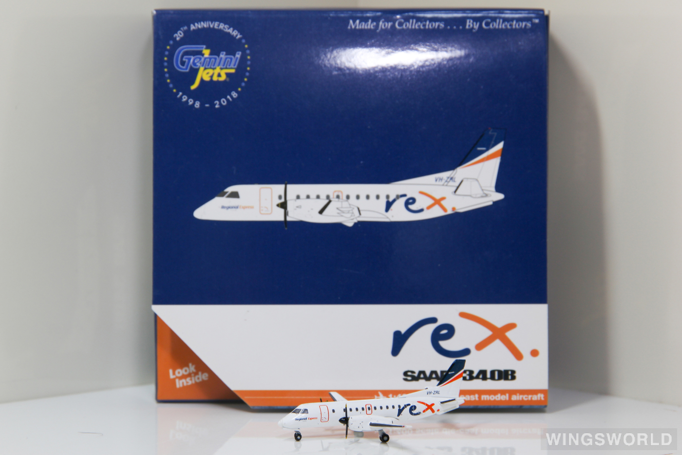Geminijets 1:400 GJRXA1591 Regional Express Rex Saab 340 VH-ZRL
