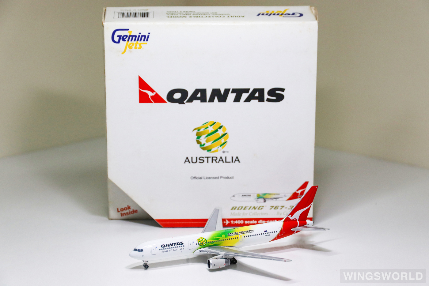 Geminijets 1:400 GJQFA472 Qantas 澳洲航空 Boeing 767-300 VH-ZXB