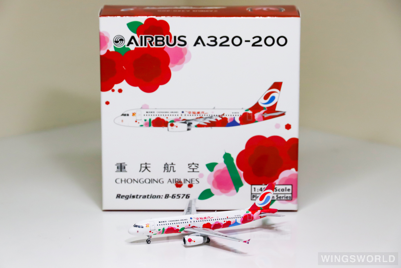 Phoenix 1:400 PH11244 Chongqing Airlines 重庆航空 Airbus A320 B-6576