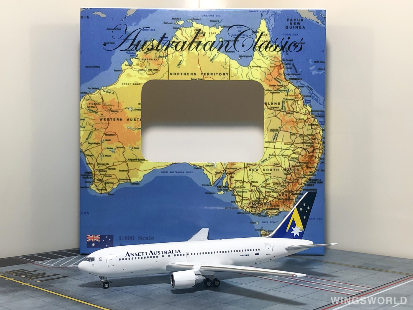 AeroClassics 1:400 AC419652 Ansett 澳洲安捷航空 Boeing 767-200 VH-RMG