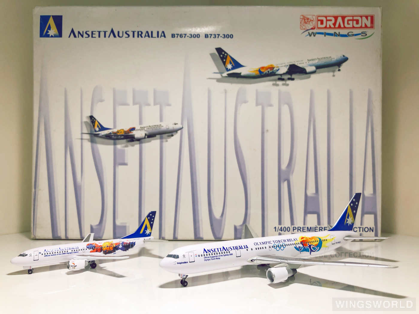 Dragon Models 1:400 55440 Ansett 澳洲安捷航空 Boeing 767-300 VH-BZF