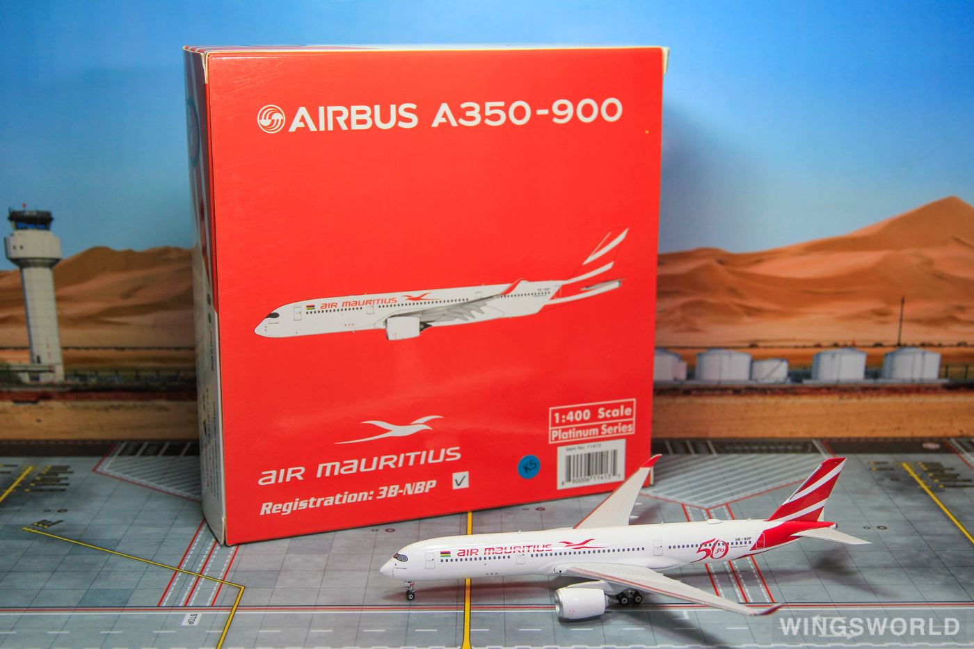 Phoenix 1:400 PH11413 Air Mauritius 毛里求斯航空 Airbus A350-900 3B-NBP