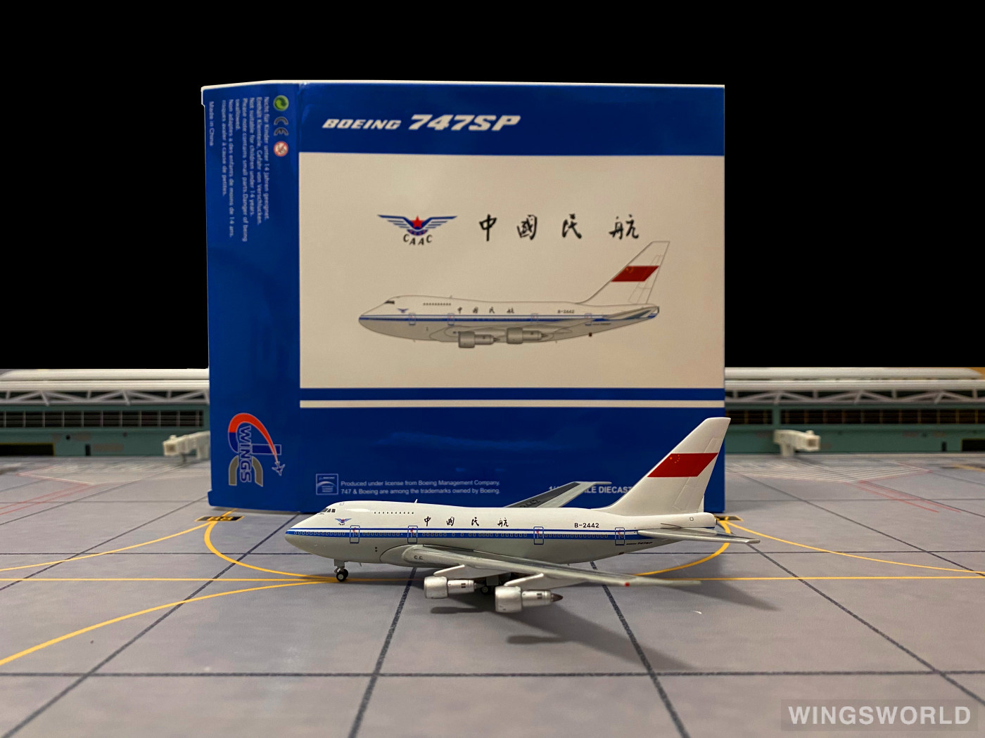JC Wings 1:400 KD4081 CAAC 中国民航 Boeing 747SP B-2442