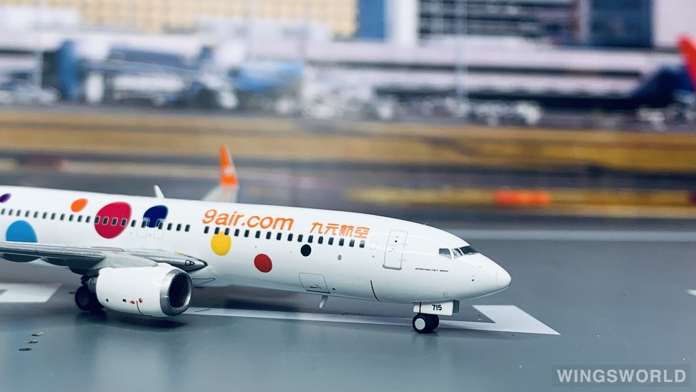 JC Wings 1:400 XX4914 9 Air 九元航空 Boeing 737-800 B-1715