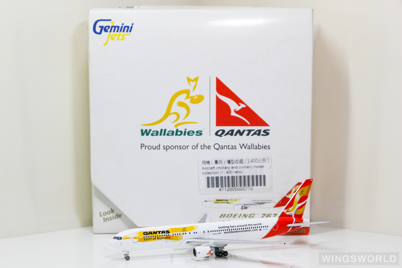 Geminijets 1:400 GJQFA793 Qantas 澳洲航空 Boeing 767-300 VH-OGL
