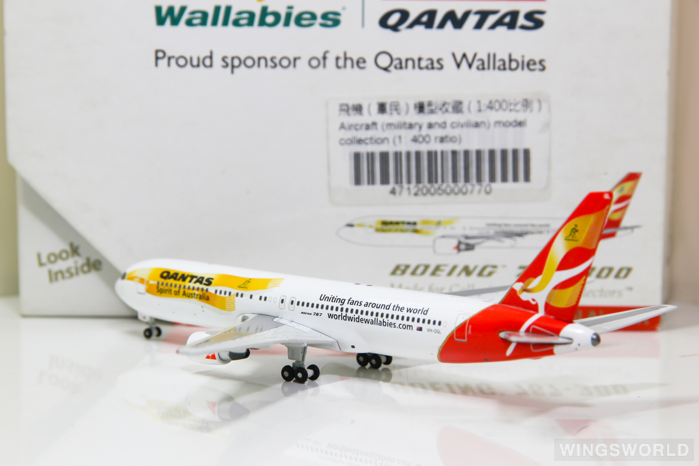 Geminijets 1:400 GJQFA793 Qantas 澳洲航空 Boeing 767-300 VH-OGL