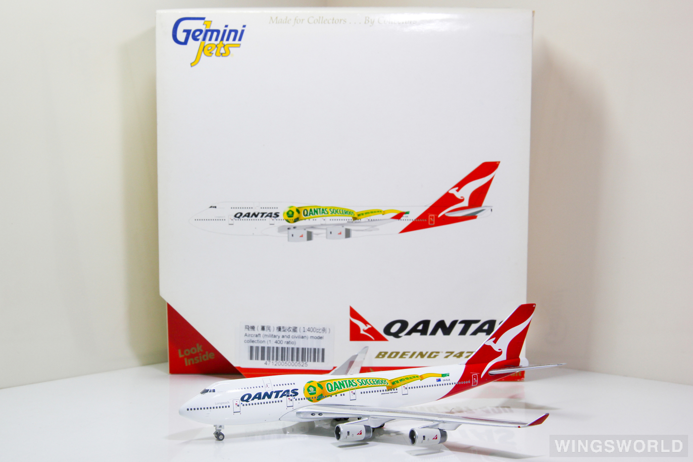 Geminijets 1:400 GJQFA962 Qantas 澳洲航空 Boeing 747-400 VH-OJS