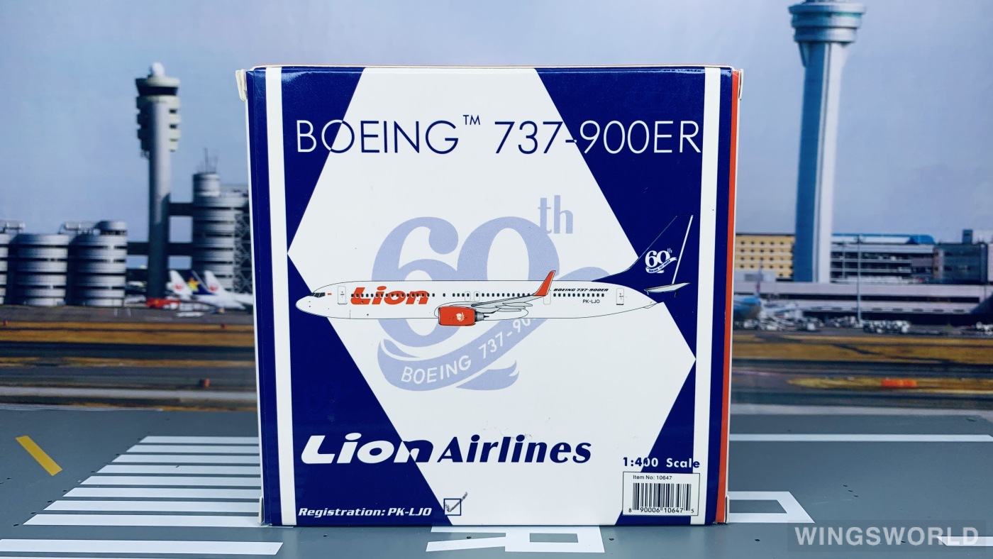 Phoenix 1:400 10647 Lion Air 狮子航空 Boeing 737-900ER PK-LJO