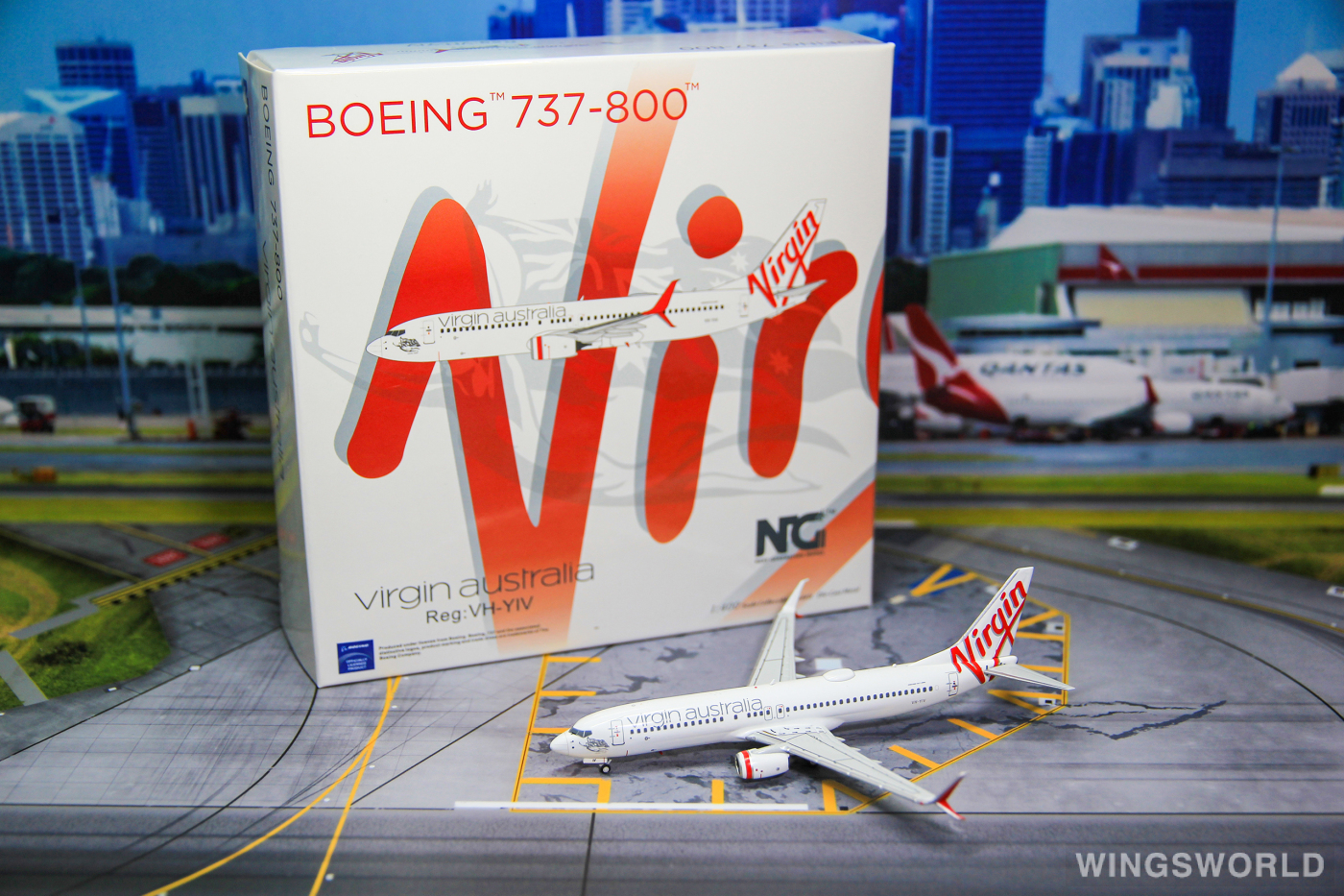 NGmodels 1:400 NG58051 Virgin Australia 维珍澳大利亚航空 Boeing 737-800 VH-YIV