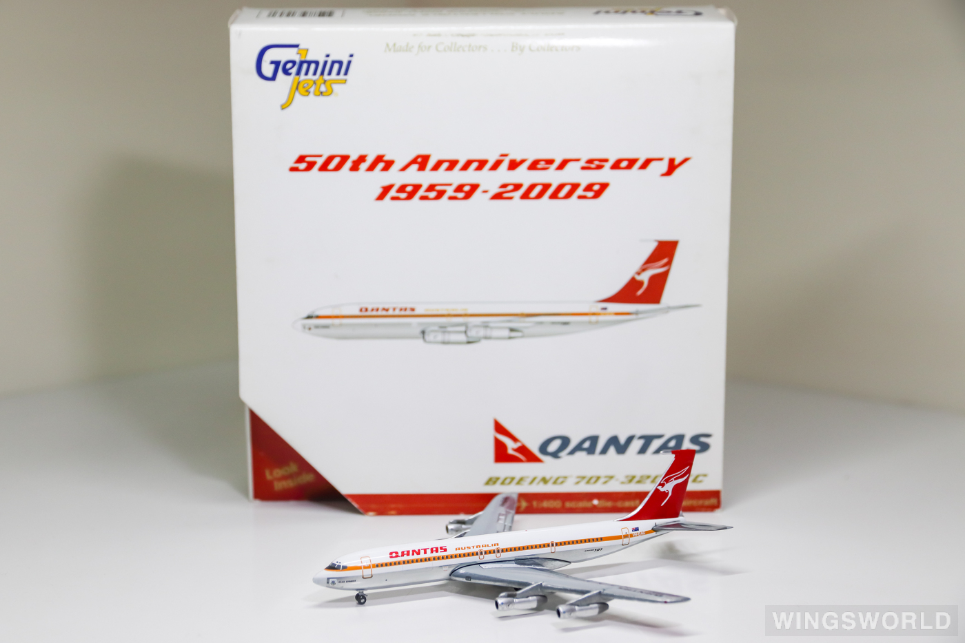 Geminijets 1:400 GJQFA957 Qantas 澳洲航空 Boeing 707-300 VH-EAG