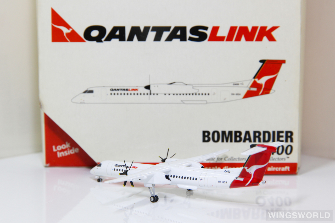 Geminijets 1:400 GJQFA734 QantasLink 澳洲连线航空 Bombardier Dash 8-400 VH-QOA