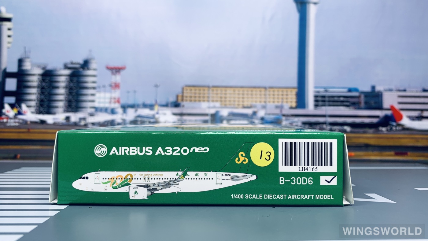 JC Wings 1:400 LH4165 Spring Airlines 春秋航空 Airbus A320neo B-30D6