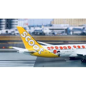 Scoot 酷航 Boeing 787-9 9V-OJE 新加坡建国50周年彩绘 PH11161 Phoenix 1:400