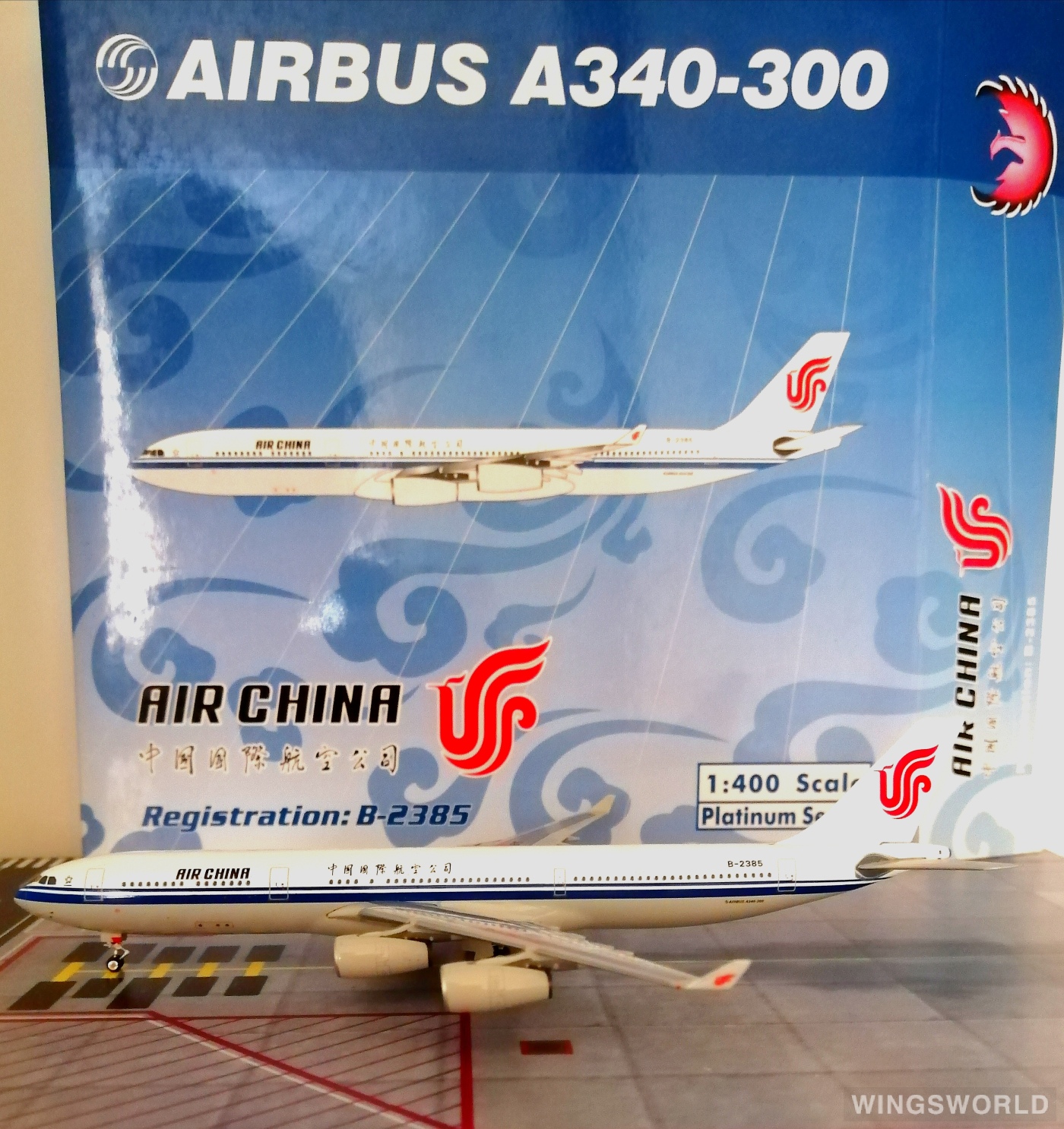 Phoenix 1:400 PH10541 Air China 中国国际航空 Airbus A340-300 B-2385