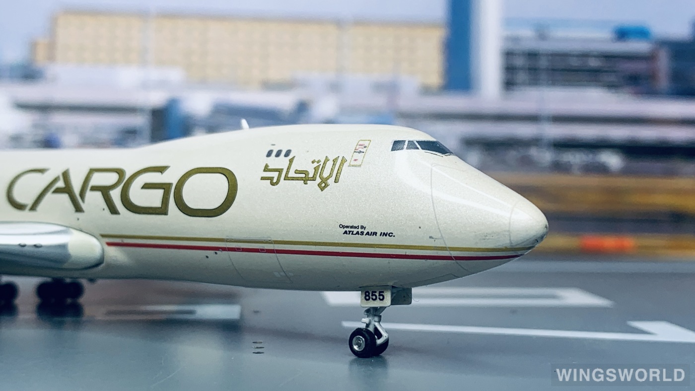 Geminijets 1:400 GJETD1328 Etihad Airways 阿提哈德航空 Boeing 747-8F N855GT
