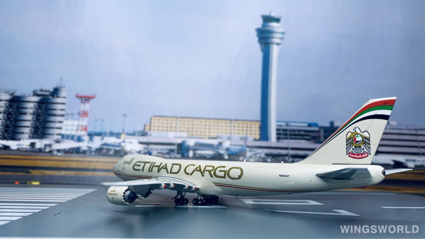 Geminijets 1:400 GJETD1328 Etihad Airways 阿提哈德航空 Boeing 747-8F N855GT