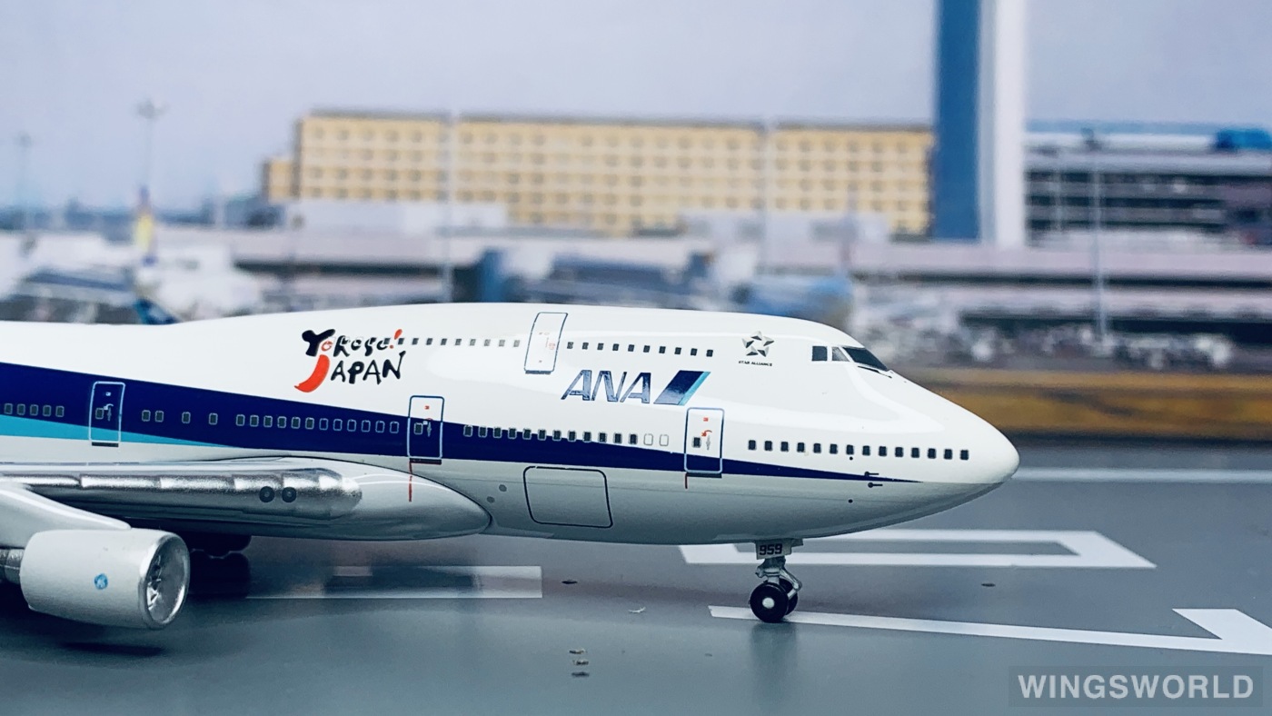 Big Bird 1:400 Boeing 747-400 ANA 全日空BB4-2004-14B JA8959 Yokoso 