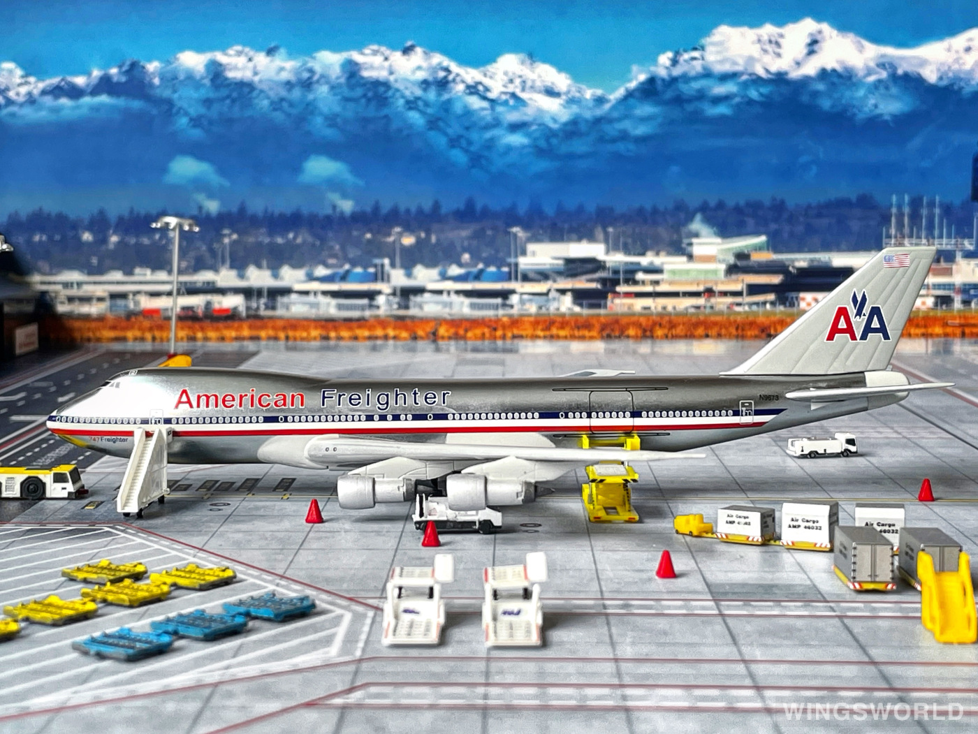 Jet-X 1:400 JX001 American Airlines 美国航空 Boeing 747-100 N9673