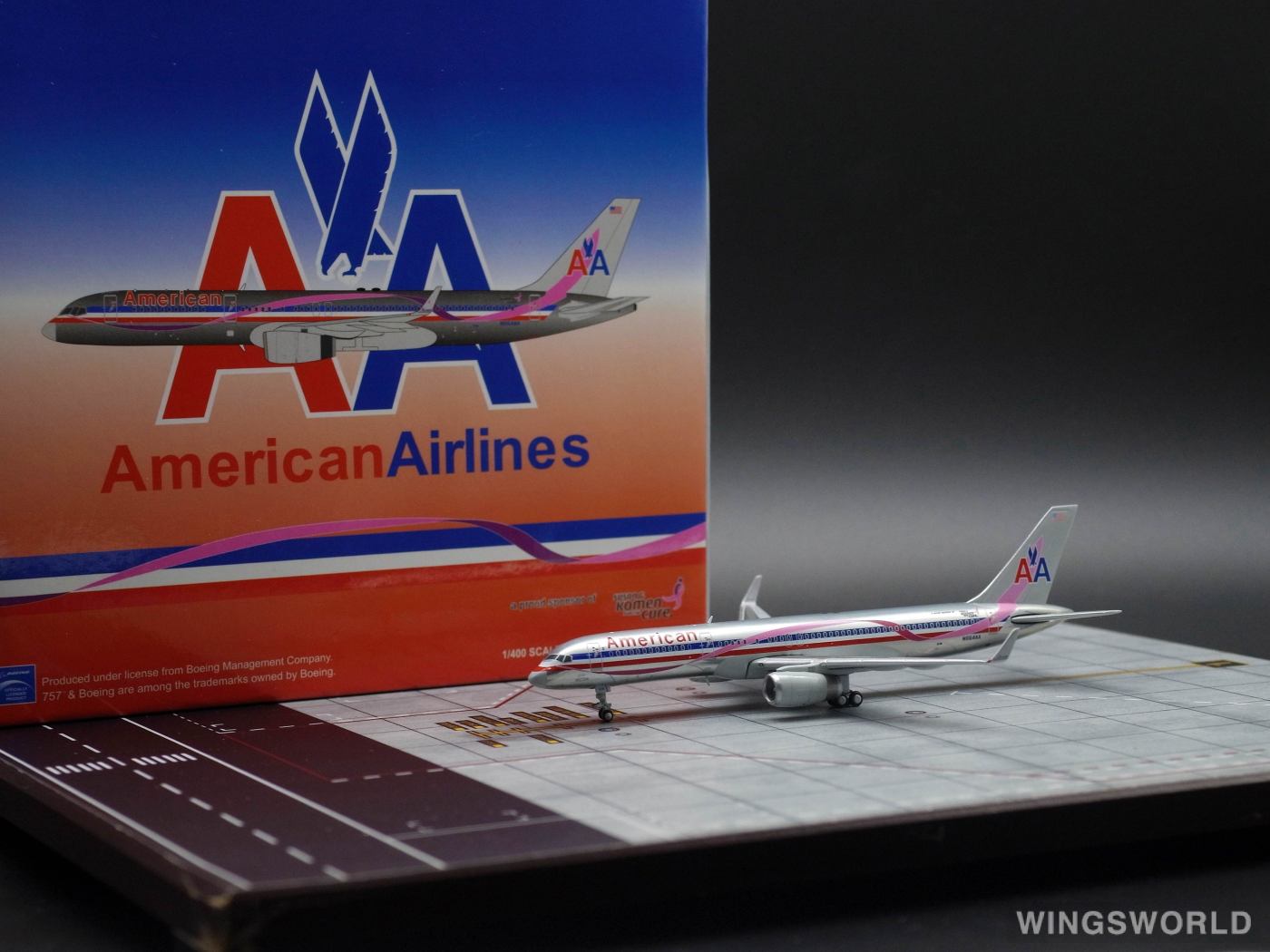 お取り寄せ商品】1/400 757-200/w アメリカン航空 N664AA