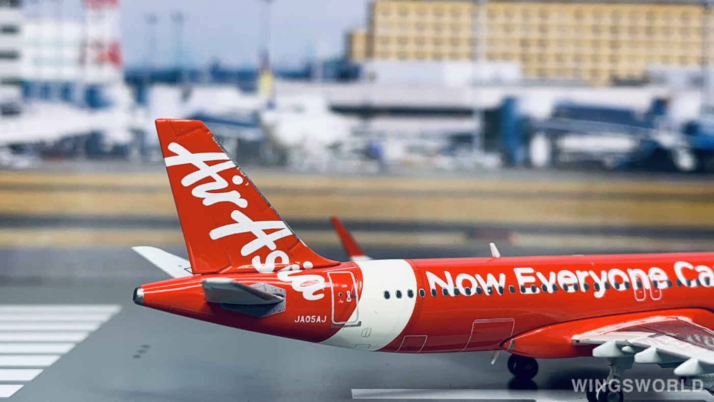 JC Wings 1:400 XX4367 AirAsia 亚洲航空 Airbus A320 JA05AJ