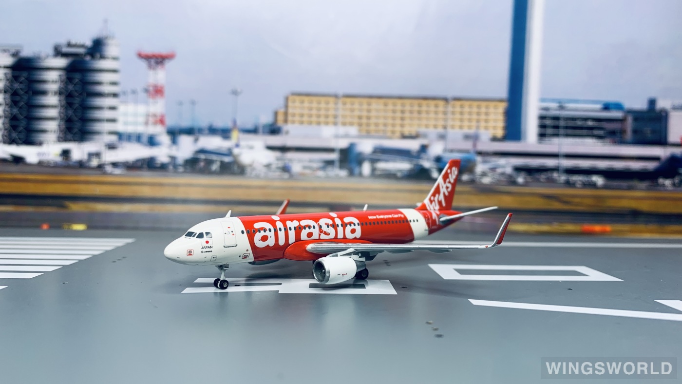JC Wings 1:400 XX4367 AirAsia 亚洲航空 Airbus A320 JA05AJ